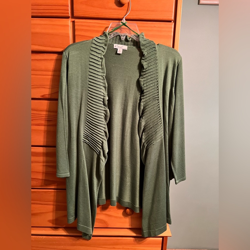 Ladies size XL cardigan sweater by Kim Rogers.